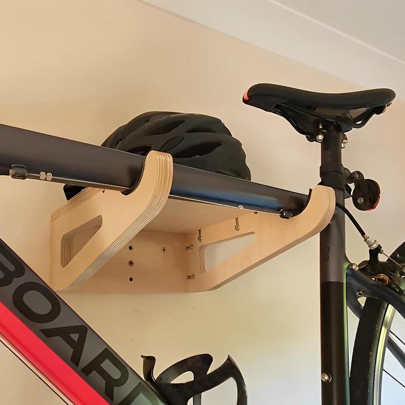 Cycling Gear Wall Organizer - Fiets Wandrek Houten Fiets Opberg Mount