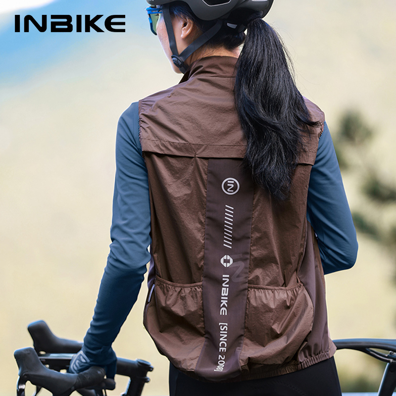 Reflective Cycling Vest - Inbike Fietsvest Voor Dames Mouwloos Hardloopregenjack
