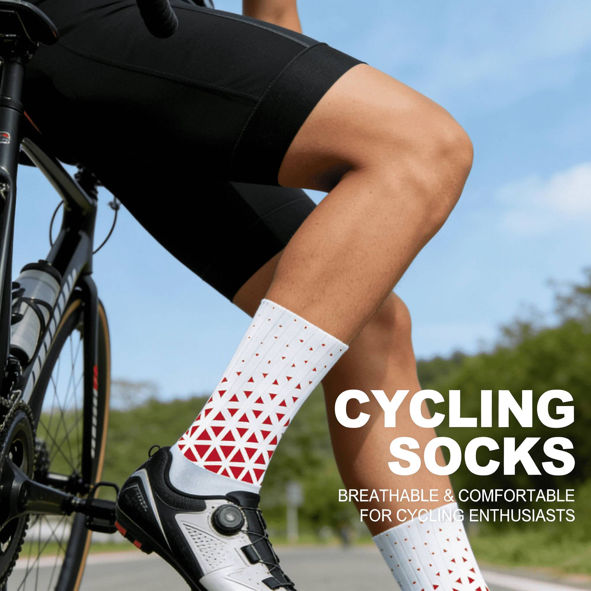 Cycling Gear Man - 2026 Professionele Anti-Slip Fietsokken Zweet-Absorberend Slip-Vast