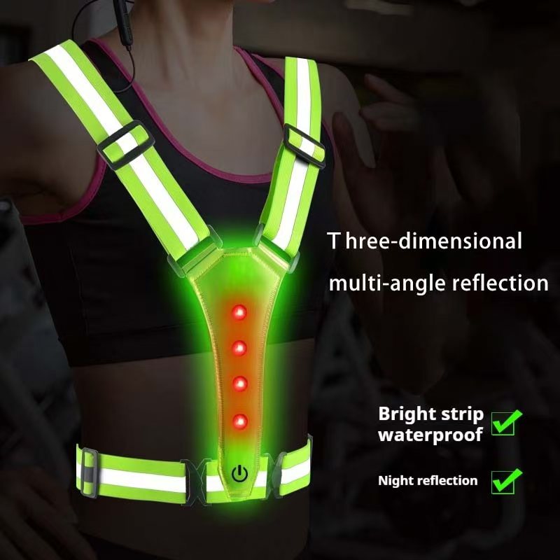 Reflective Cycling Vest - LED-hardloopvest Reflecterende gloeiende reflectorriemen Hoge fietszichtbaarheid