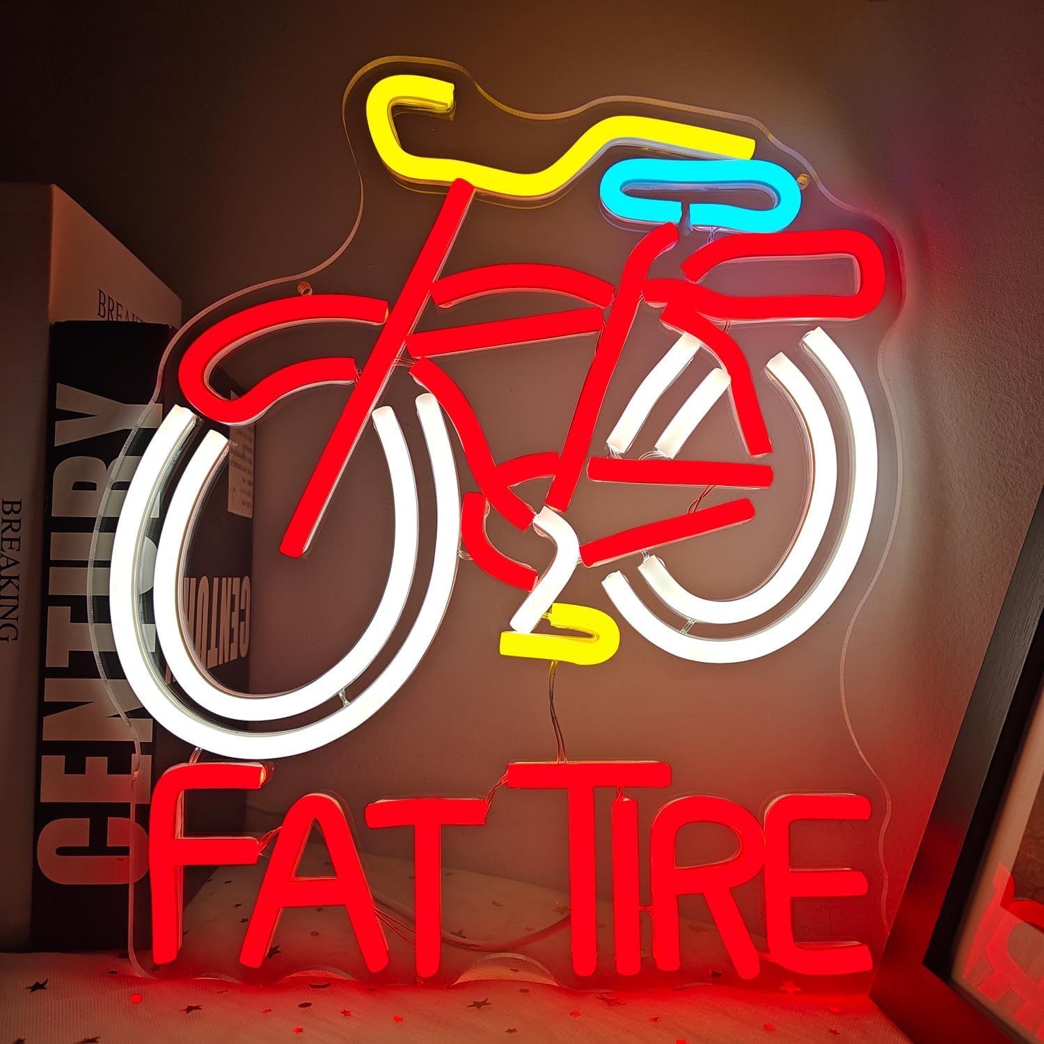 Cycling Gear Store - LED Neonbord met USB-dimmer voor fietswinkel,