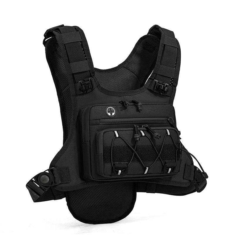 Reflective Cycling Vest - Tactische tas voor op de borst,