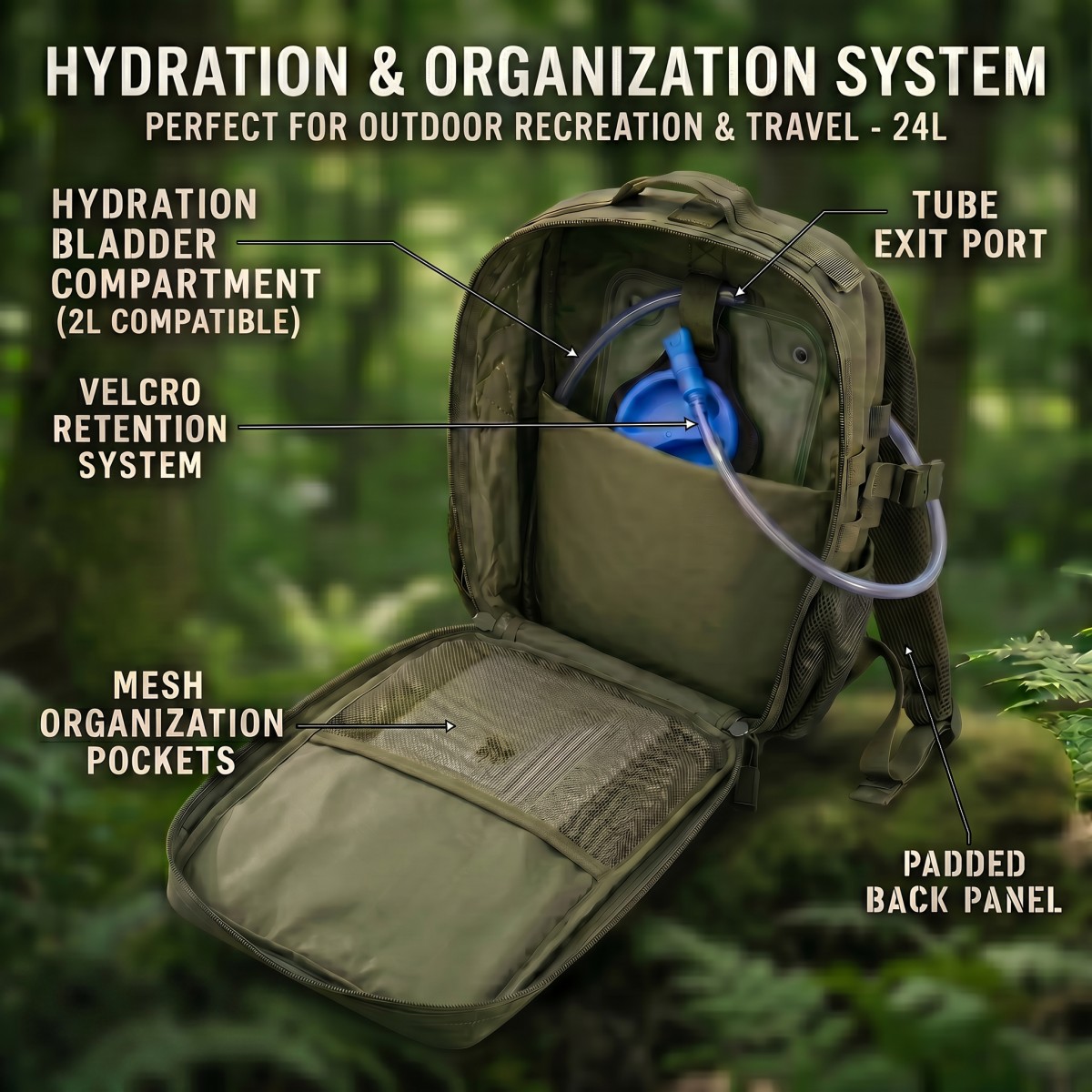 24L Molle Tactische Rugzak voo - Cycling Gear Duffle recensie en prijs