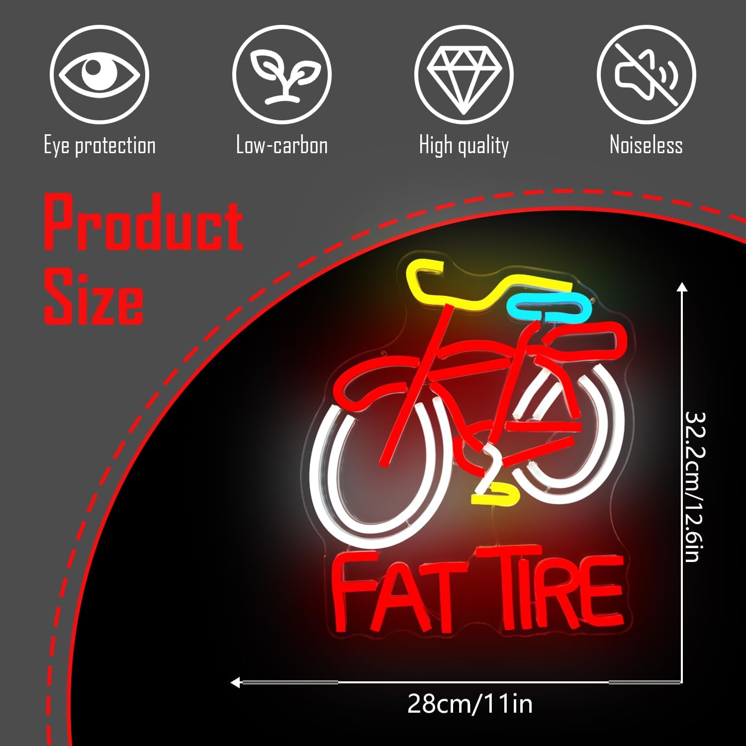LED Neonbord met USB-dimmer vo - Cycling Gear Store recensie en prijs