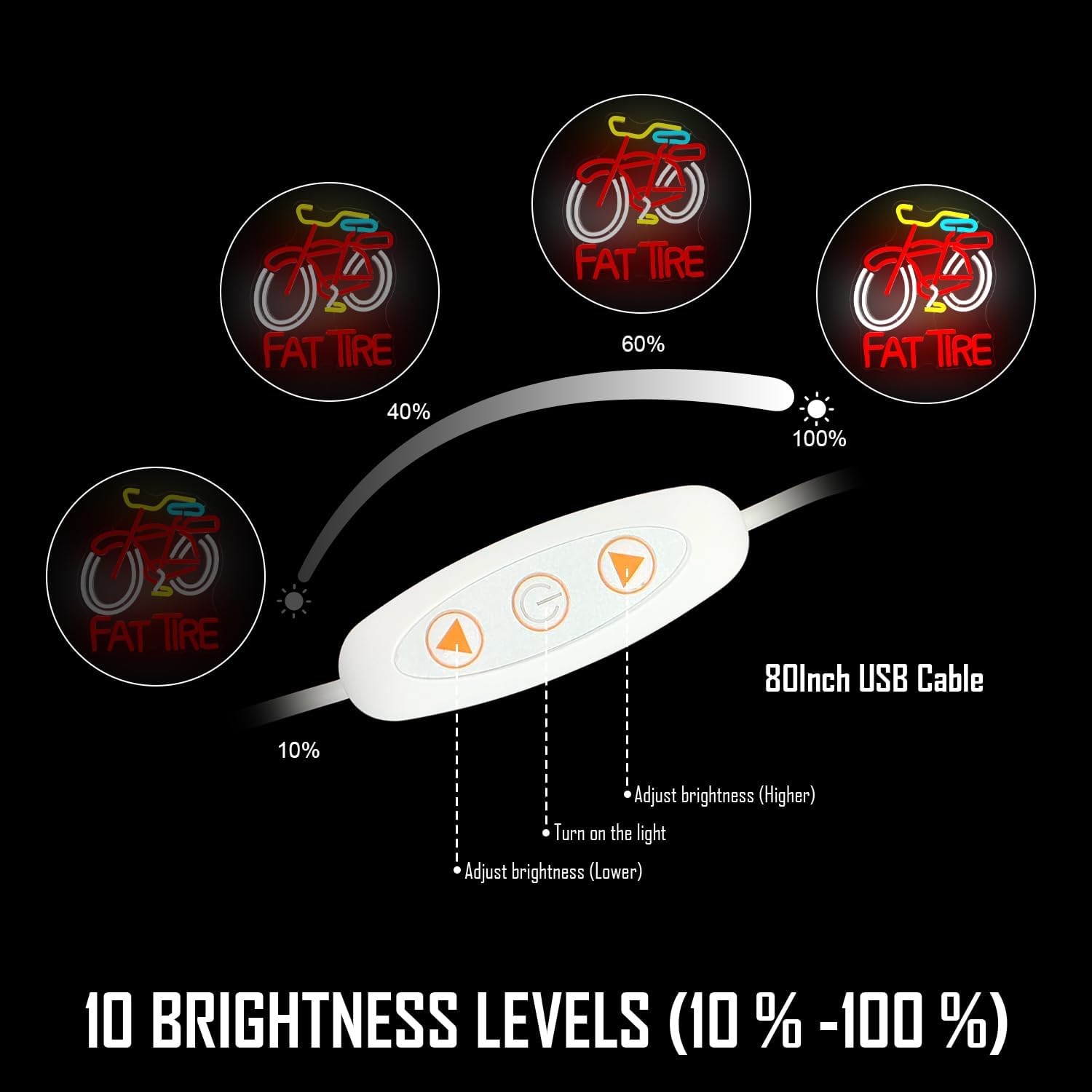LED Neonbord met USB-dimmer vo - Cycling Gear Store recensie en prijs